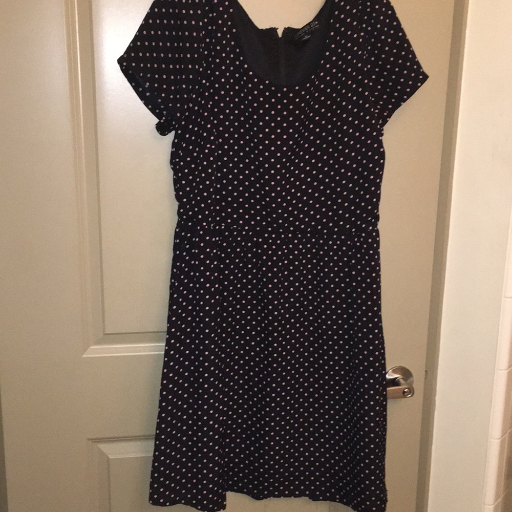 Pink and black dress